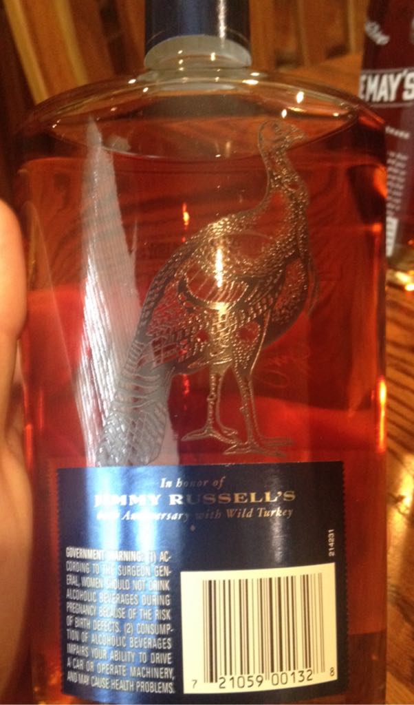 Wild Turkey Diamond Anniversary Bourbon - Wild Turkey Distillery (750mL) alcohol collectible [Barcode 721059001328] - Main Image 2