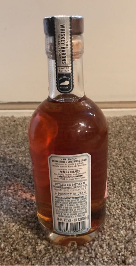 Bond & Lillard - American Medicinal spirits Co. (375mL) alcohol collectible [Barcode 721059002455] - Main Image 2