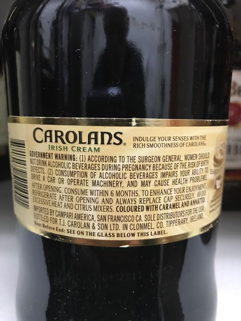 Irish Cream - Carolans (1L) alcohol collectible [Barcode 721059511001] - Main Image 2
