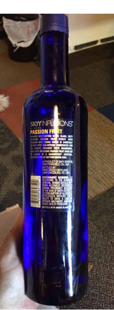 Passion Fruit Vodka - Skyy Spirits, LLC (750 mL) alcohol collectible [Barcode 721059647502] - Main Image 2