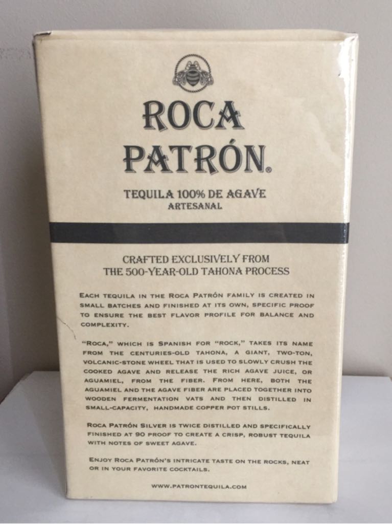 Roca Patron - Patron Spirits Mexico (750 mL) alcohol collectible [Barcode 721733001996] - Main Image 2