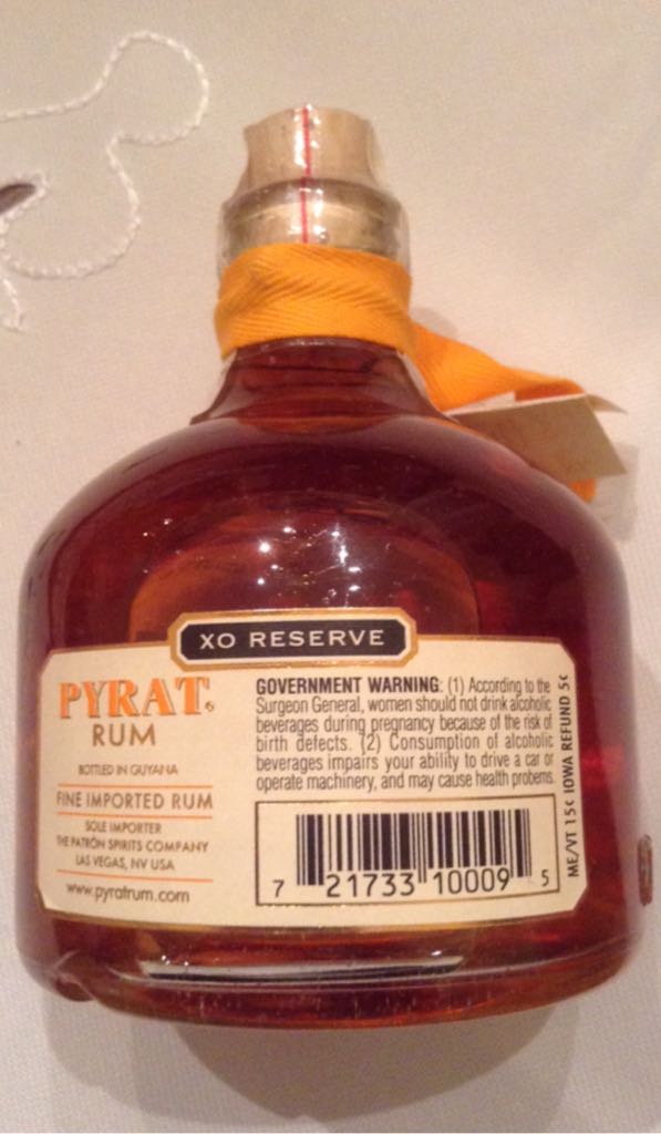 Pyrat Rum | XO Reserve - The Patron Spirits Company (750mL) alcohol collectible [Barcode 721733100095] - Main Image 2