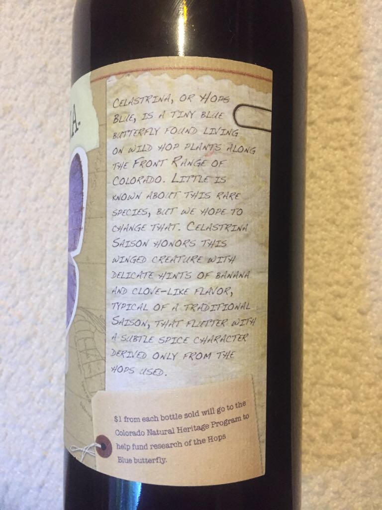 Saison Ale - Celastrina (750 mL) alcohol collectible [Barcode 722160221056] - Main Image 2