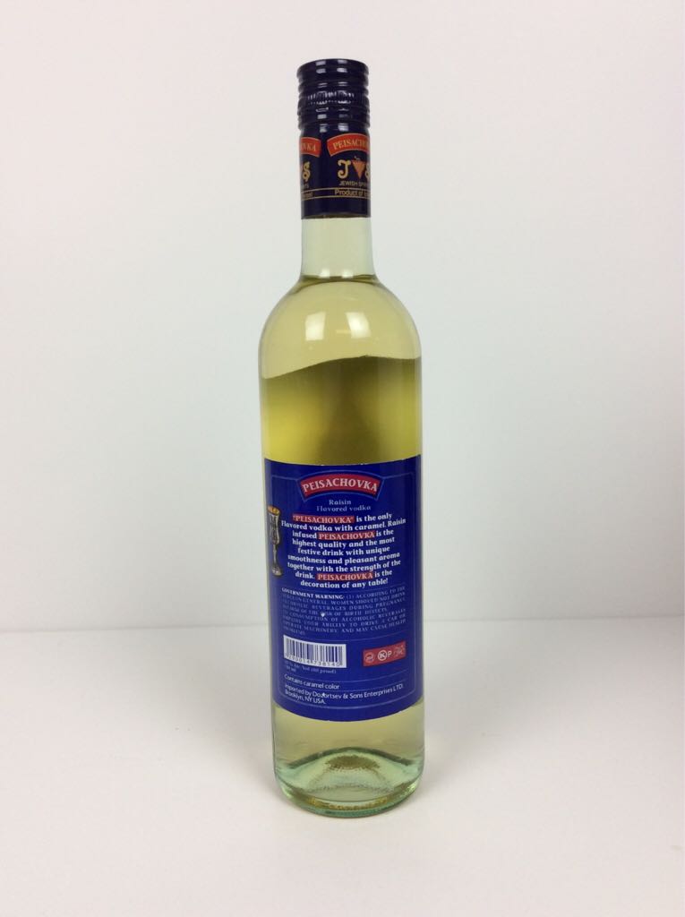 Peisachovka Raisin Flavored Vodka - Dozortsev & Sons (750mL) alcohol collectible [Barcode 7290014738140] - Main Image 2