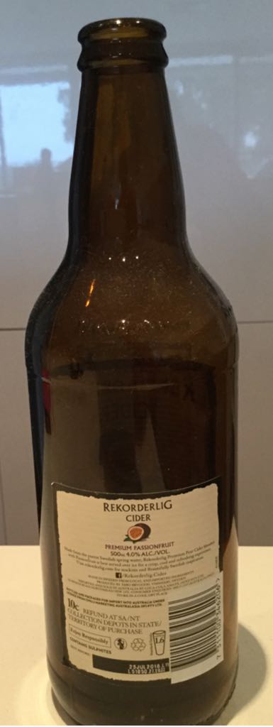 Rekorderlig Cider Premium Passionfruit - Åbro Bryggeri (500mL) alcohol collectible [Barcode 7311100346206] - Main Image 2