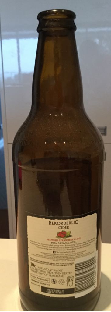 Rekorderlig Cider Premium Strawberry-Lime - Åbro Bryggeri (500mL) alcohol collectible [Barcode 7311100347401] - Main Image 2