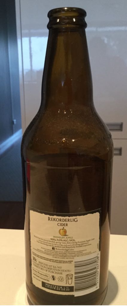 Rekorderlig Cider Premium Apple - Åbro Bryggeri (500mL) alcohol collectible [Barcode 7311100347708] - Main Image 2