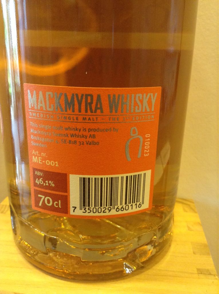 Mackmyra Whisky First Limited - Mackmyra (700 mL) alcohol collectible [Barcode 7350029660116] - Main Image 2