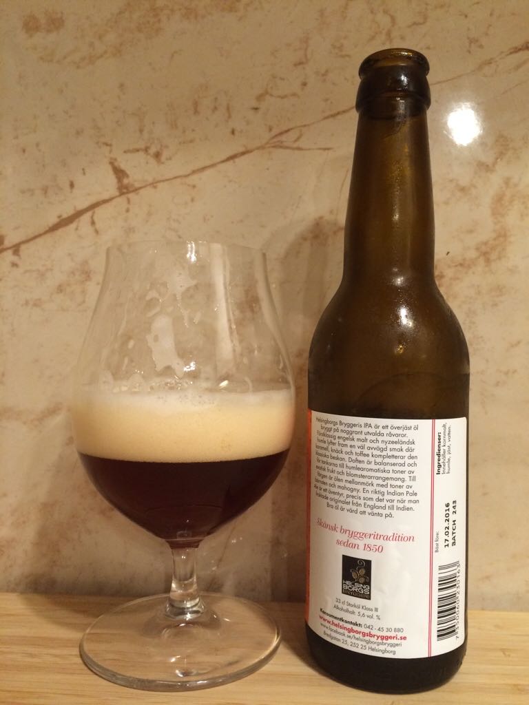 Helsingborgs IPA - Helsingborgs Bryggeri (330 mL) alcohol collectible [Barcode 7350060230163] - Main Image 2