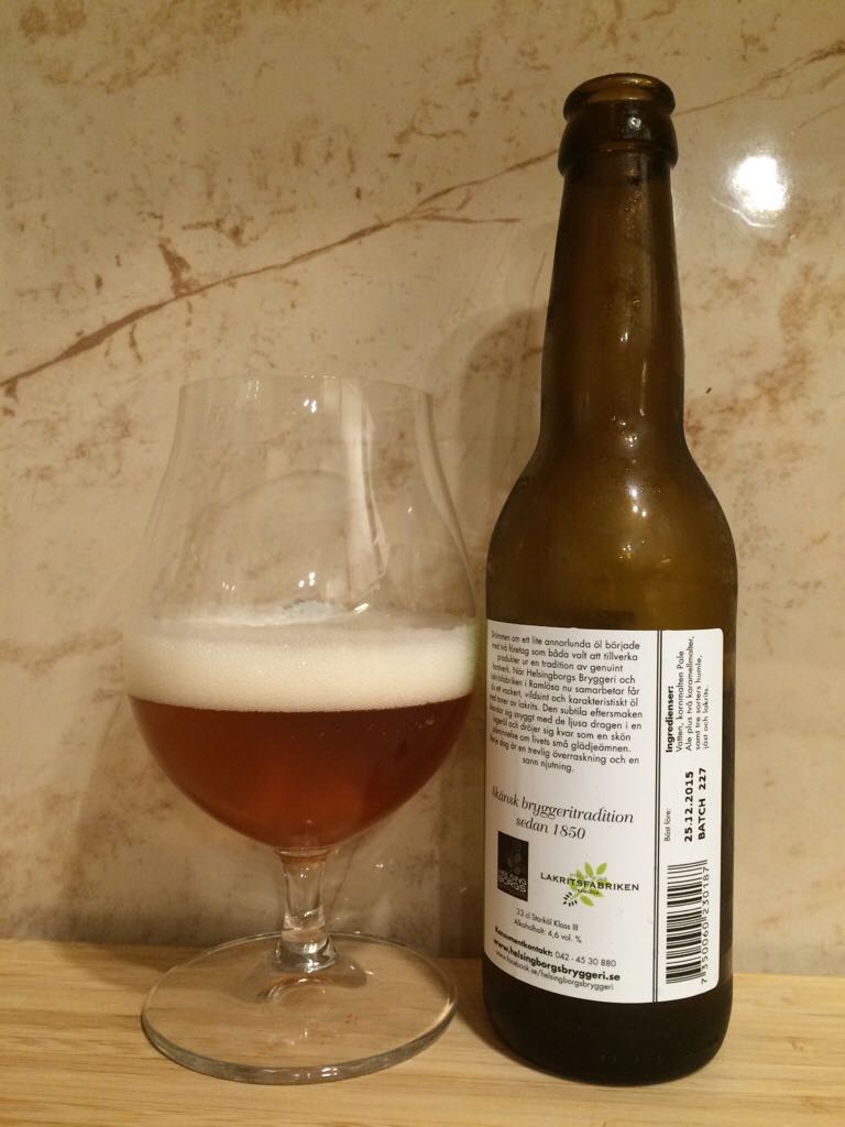 Helsingborgs Lakrits - Helsingborgs Bryggeri (330 mL) alcohol collectible [Barcode 7350060230187] - Main Image 2