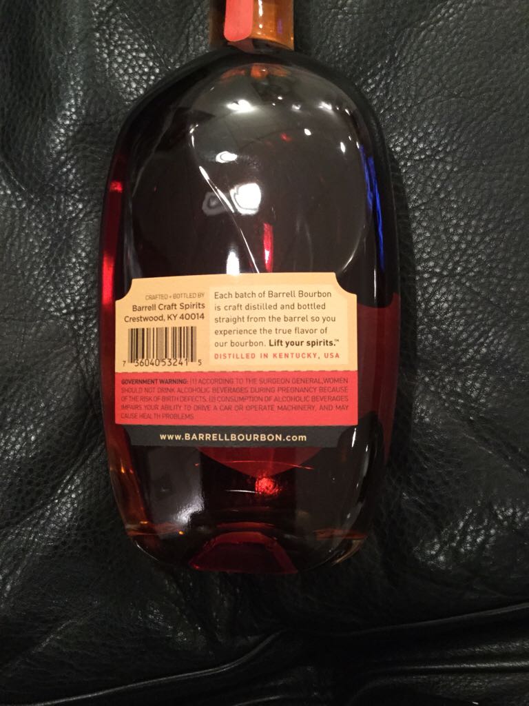 Barrell Bourbon 9 YR SB Bourbon 7824 - Barrell Craft Spirits (750 mL) alcohol collectible [Barcode 736040532415] - Main Image 2