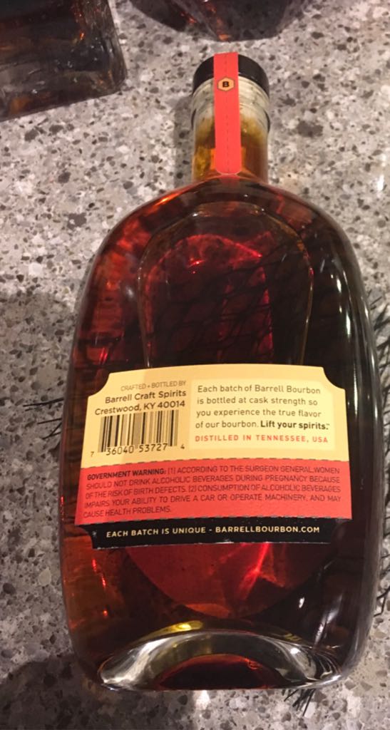 Barrell Bourbon Single Barrel - Barrell Craft Spirits (750mL) alcohol collectible [Barcode 736040537274] - Main Image 2