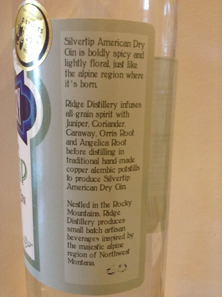 Silver Tip - Ridge Distillery (750 mL) alcohol collectible [Barcode 736211297433] - Main Image 2