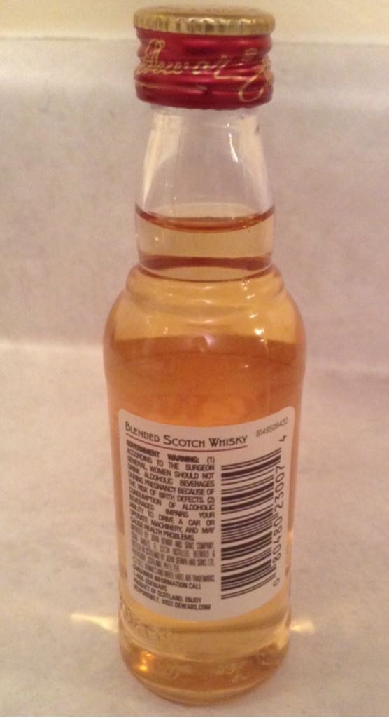 Dewar’s White Label - John Dewer & son (50 mL) alcohol collectible [Barcode 080480230074] - Main Image 2