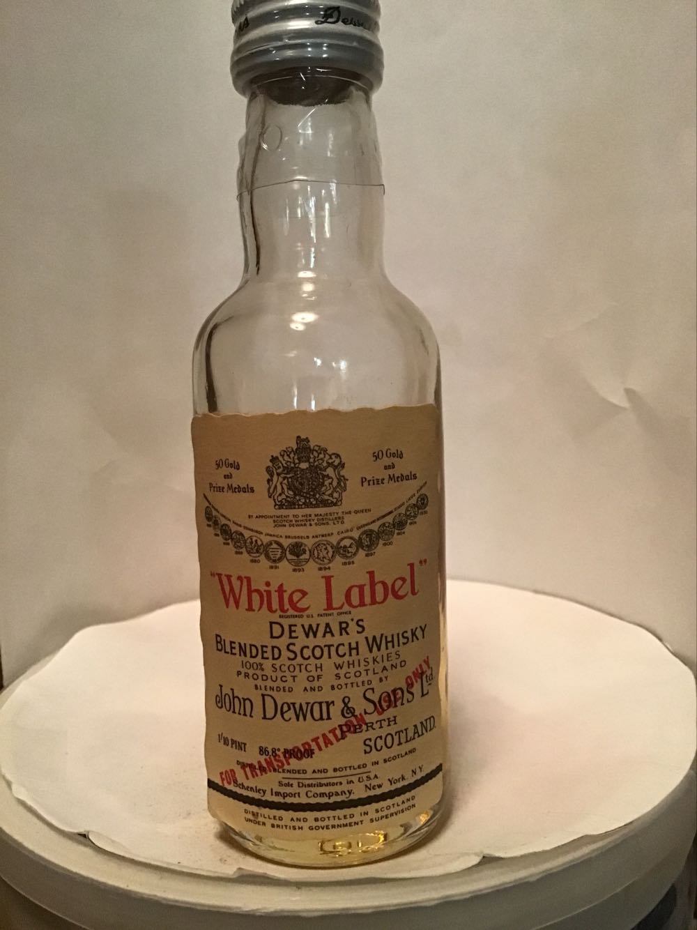 Dewar’s White Label - John Dewer & son (50 mL) alcohol collectible [Barcode 080480230074] - Main Image 3