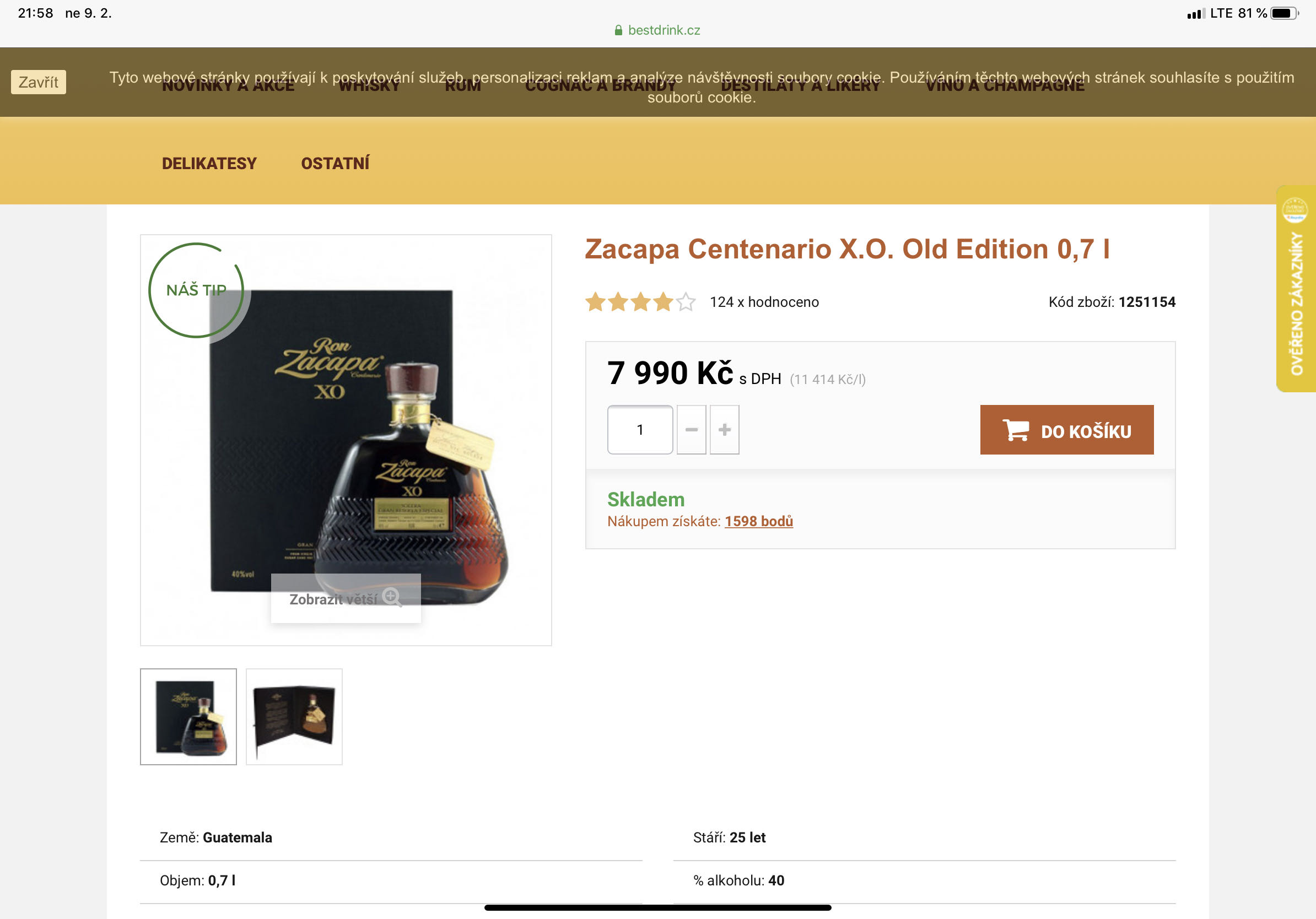 Ron Zacapa Xo Centenario - Añejo De Altura (750mL) alcohol collectible [Barcode 7401005004544] - Main Image 4