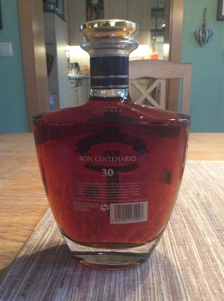Ron Centenario 30 - Costa Rica (700 mL) alcohol collectible [Barcode 7441001174247] - Main Image 2