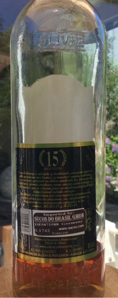 Rum Gran Reserva 15 Years Cubaney 700 Ml - Oliver y Oliver (700 mL) alcohol collectible [Barcode 7466871100288] - Main Image 2