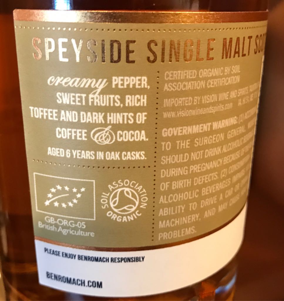 Benromach Organic - Benromach Distillery (750 mL) alcohol collectible [Barcode 747020201313] - Main Image 2