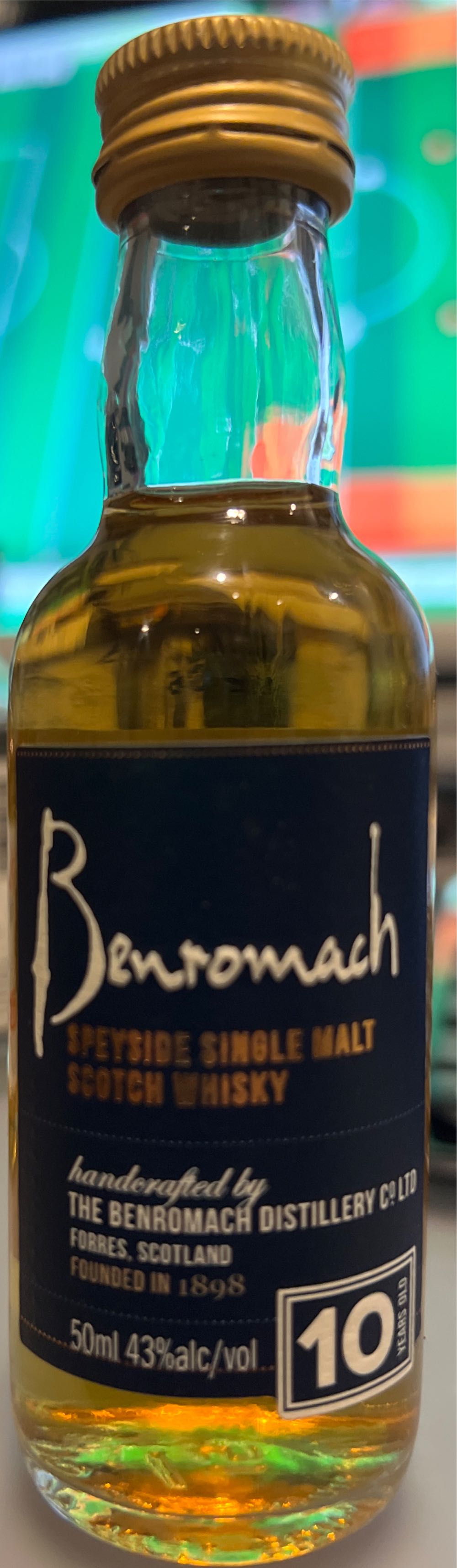 Benromach 10 Year Old - Benromach Distillery (50 mL) alcohol collectible [Barcode 747020204369] - Main Image 3