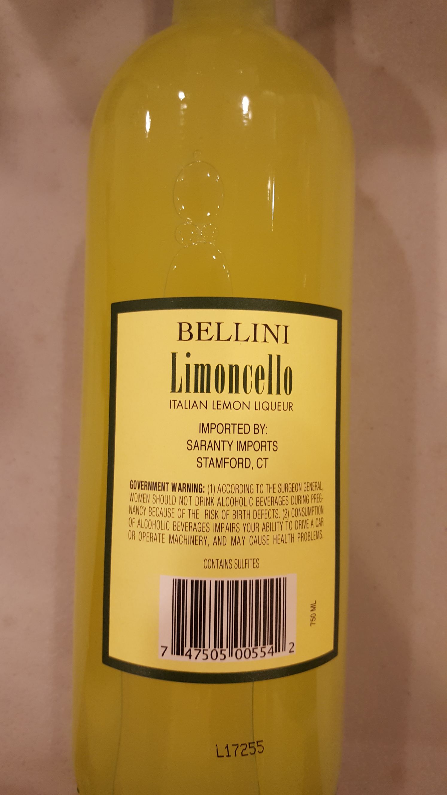 limoncello - Bellini (750 mL) alcohol collectible [Barcode 747505005542] - Main Image 2