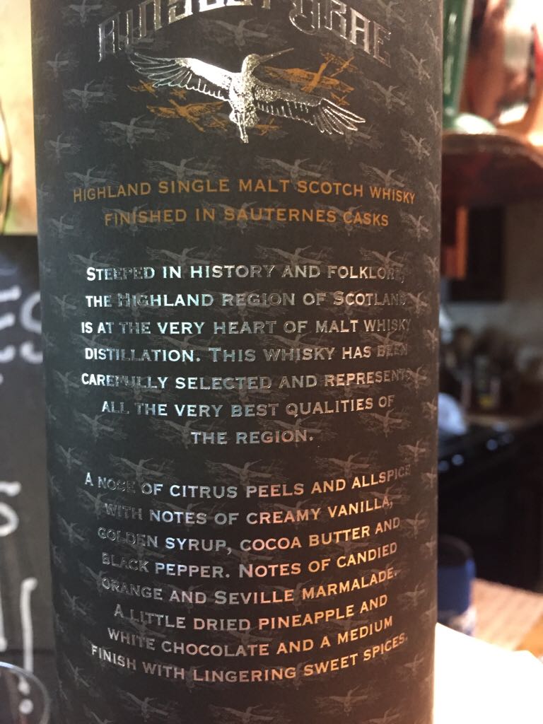 Ainsley Brad Highland Single Malt Scotch Whisky - Alexander Murray & Co. Ltd. (750 mL) alcohol collectible [Barcode 747505011642] - Main Image 2