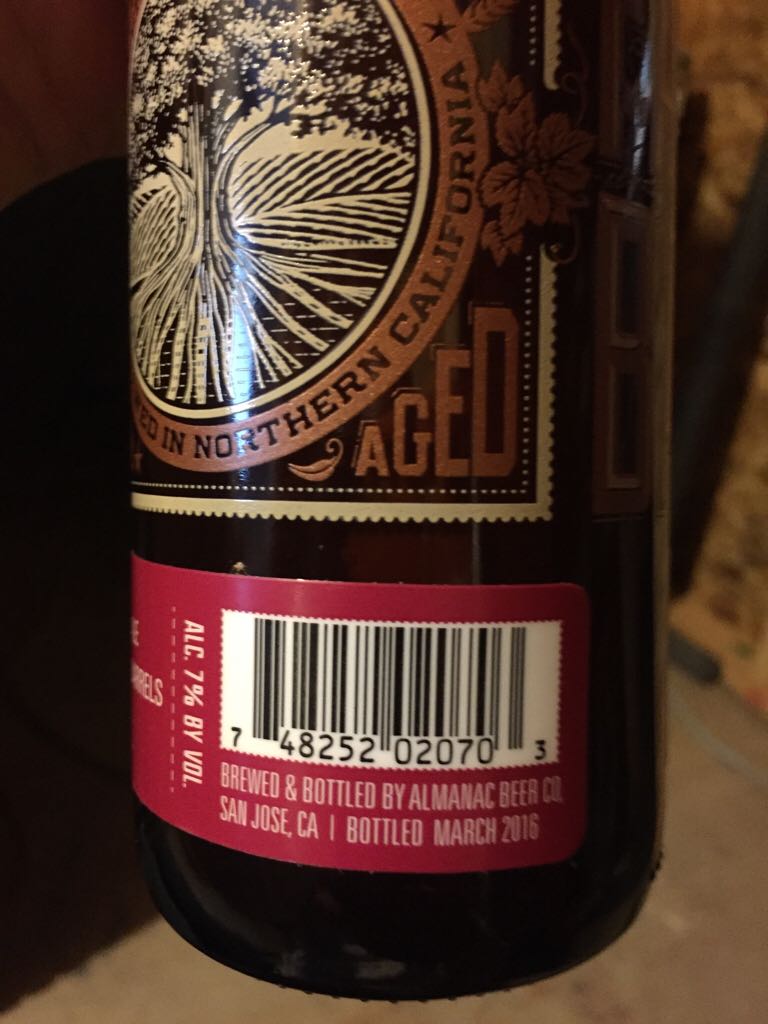 FARMER’S RESERVE PLUOT - Almanac Beer Co. (375 mL) alcohol collectible [Barcode 748252020703] - Main Image 2