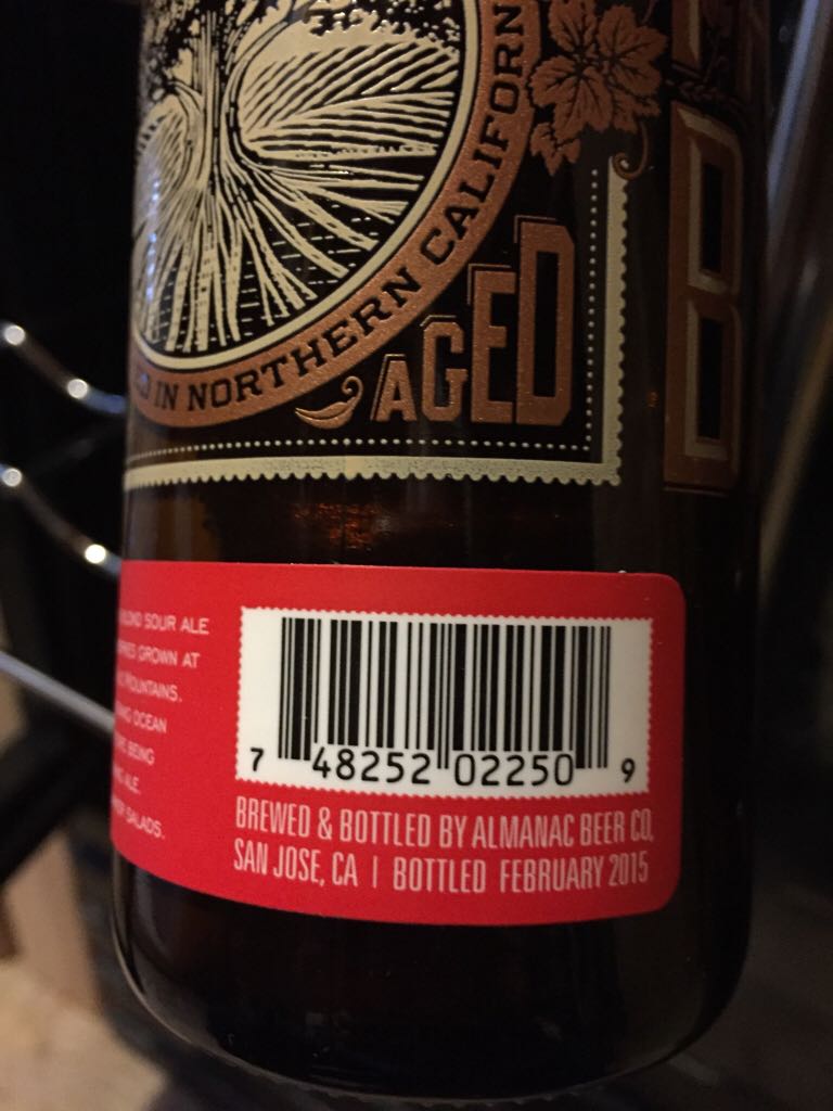 FARMER’S RESERVE STRAWBERRY - Almanac Beer Co. (375 mL) alcohol collectible [Barcode 748252022509] - Main Image 2