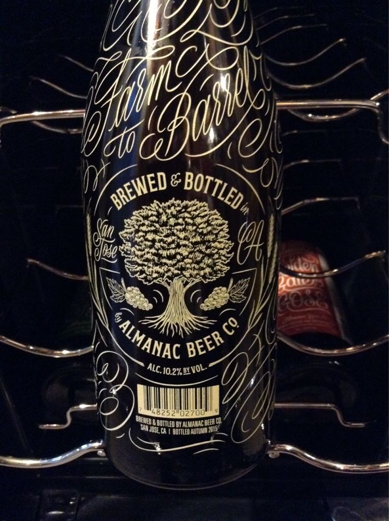 FARMER’S RESERVE GRAND CRU - Almanac Beer Co. (750 mL) alcohol collectible [Barcode 748252027009] - Main Image 2