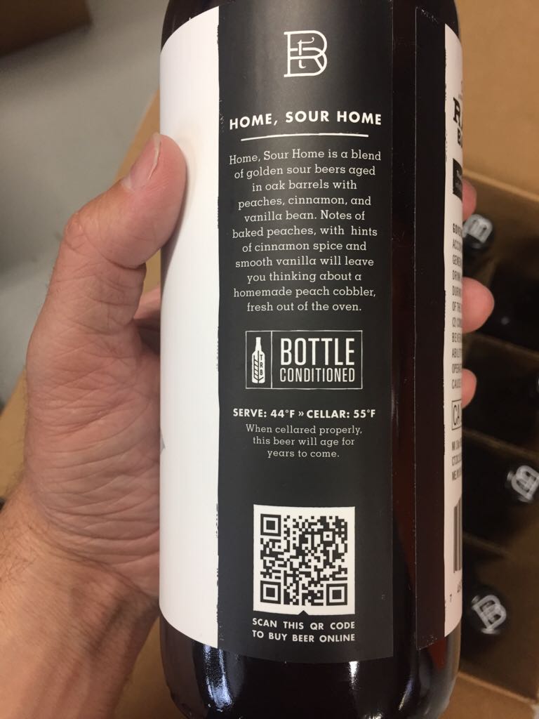 Home, Sour Home - Rare Barrel Sour Beer Co. (31.4 fl. oz.) alcohol collectible [Barcode 748252606303] - Main Image 2