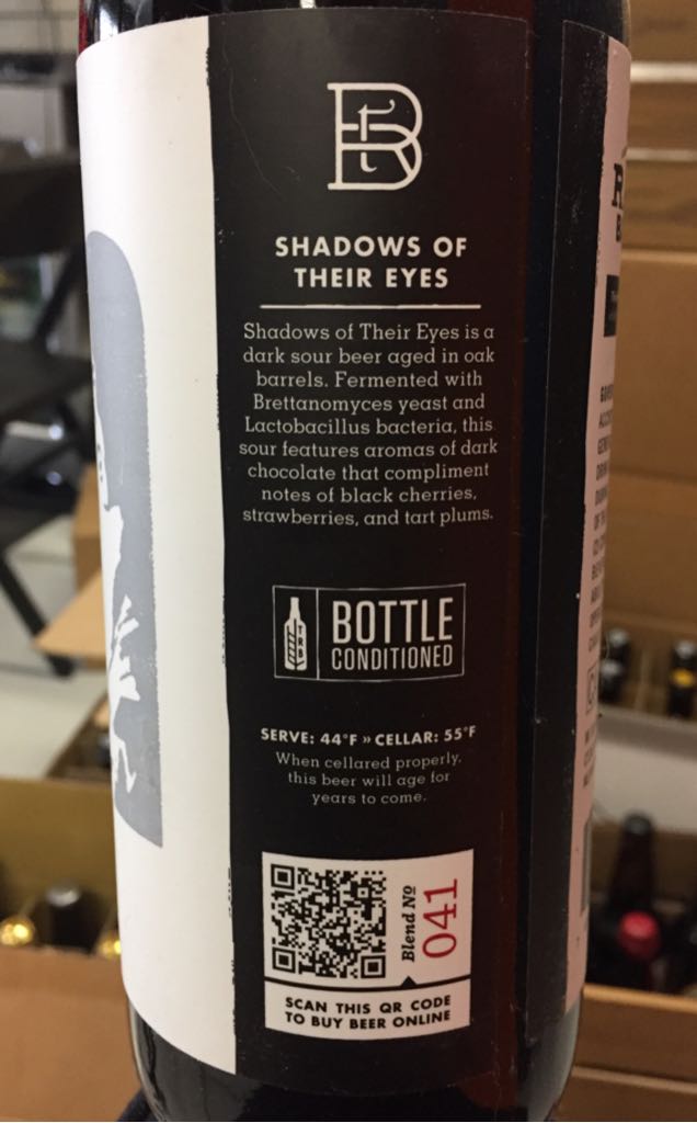 Shadows Of Their Eyes - Rare Barrel Sour Beer Co. (31.4 fl. oz.) alcohol collectible [Barcode 748252606501] - Main Image 2