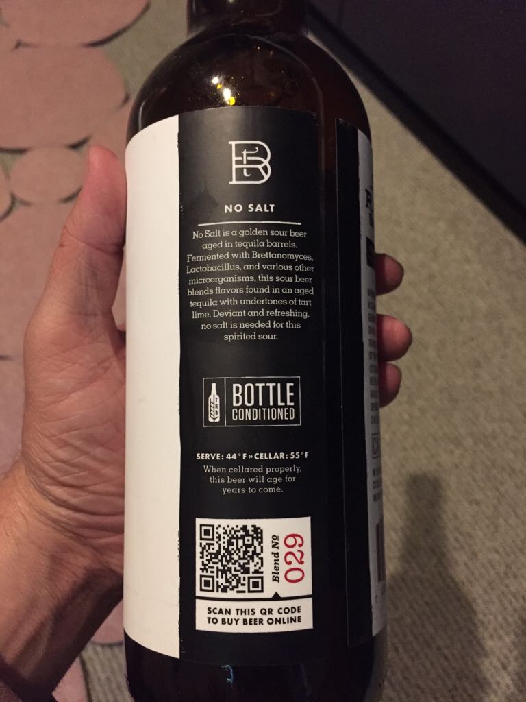 No Salt - Rare Barrel Sour Beer Co. (750 mL) alcohol collectible [Barcode 748252608901] - Main Image 2