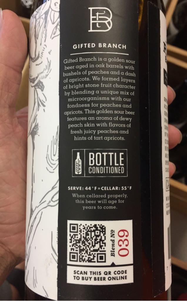 Gifted Branch - Rare Barrel Sour Beer Co. (750 mL) alcohol collectible [Barcode 748252609601] - Main Image 2