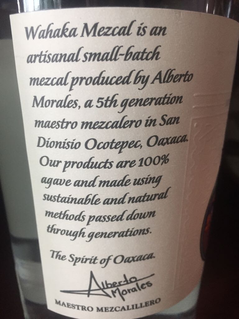 Wahaka Mezcal - San Dionisio ocotepea (750 mL) alcohol collectible [Barcode 7503016186018] - Main Image 2