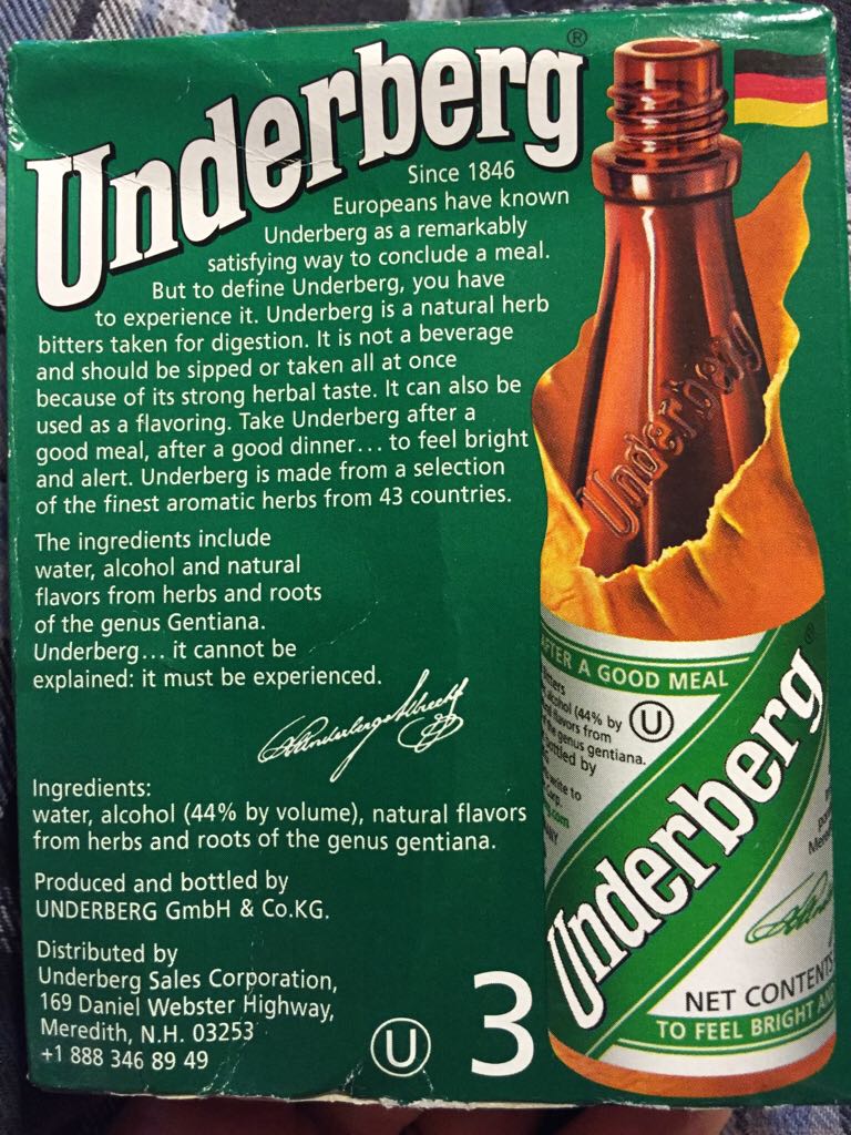 Underberg - Underberg (20 mL) alcohol collectible [Barcode 788754024205] - Main Image 2