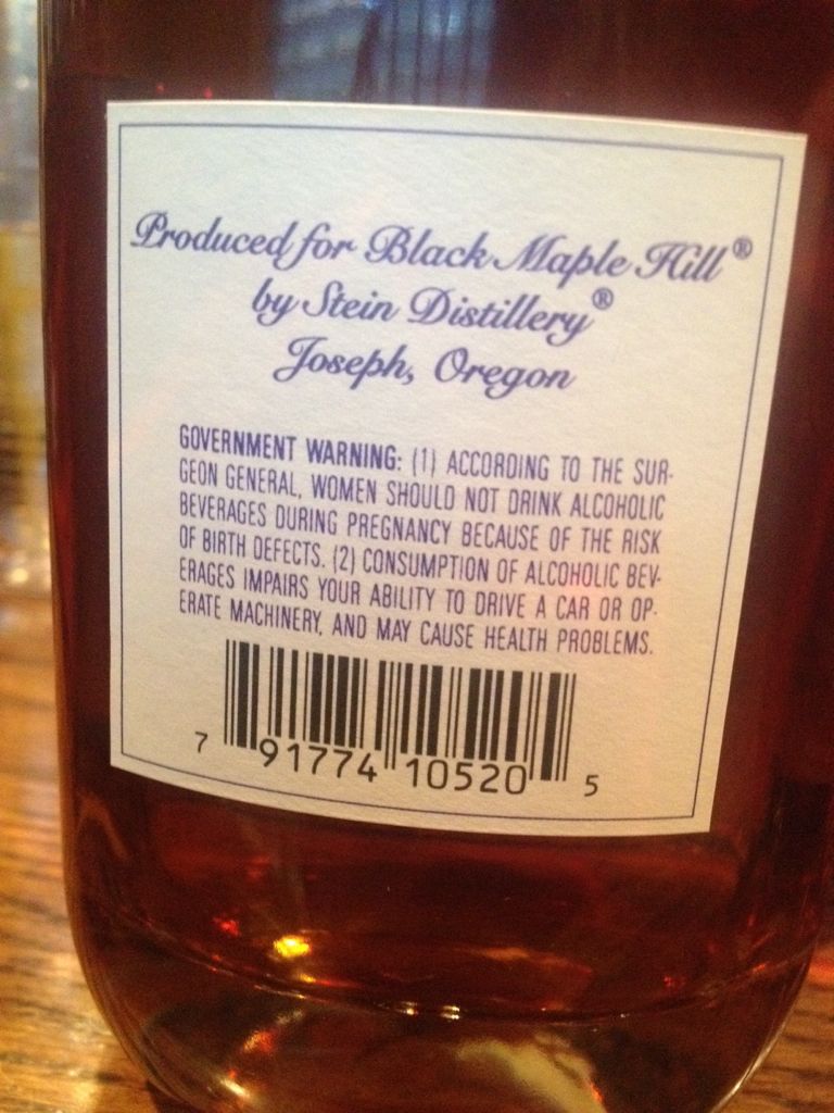 Black Maple Hill - Stein Distillery (750mL) alcohol collectible [Barcode 791774105205] - Main Image 2