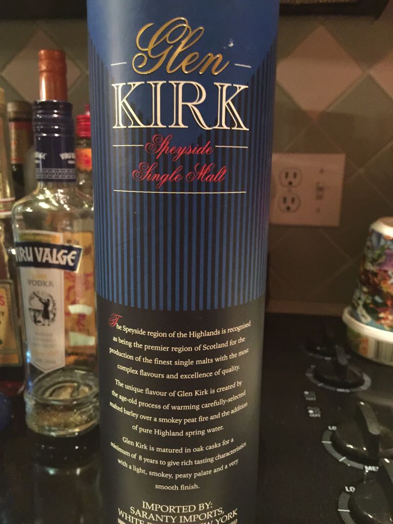 Glen Kirk Scotch Whisky - Charles Hamilton LTD (750 mL) alcohol collectible [Barcode 793049751896] - Main Image 2