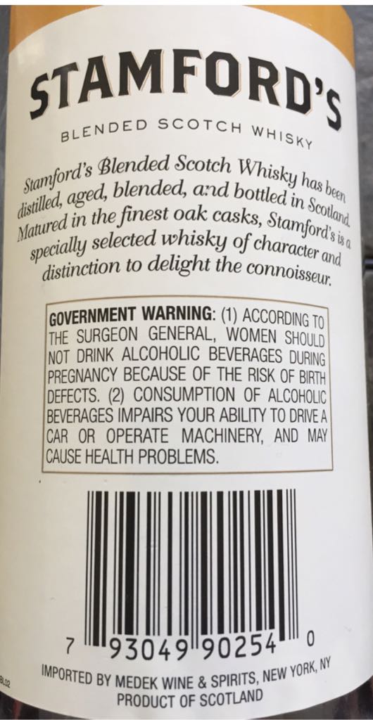 STAMFORD’S - Alistar Forfar Limitef (750 mL) alcohol collectible [Barcode 793049902540] - Main Image 2