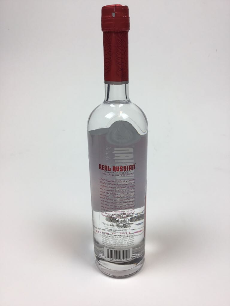 Real Russian Premium Vodka - Premiere Distillery (750mL) alcohol collectible [Barcode 793573075307] - Main Image 2
