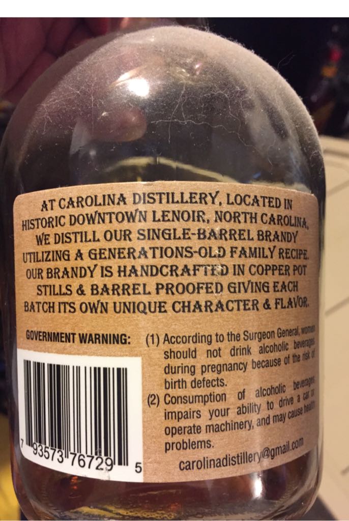 Carriage House Apple Brandy - Carolina Distillery (750 mL) alcohol collectible [Barcode 793573767295] - Main Image 2