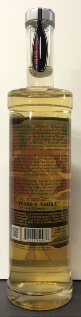 Class V Devious Vanilla Vodka - Syntax Spirits (750mL) alcohol collectible [Barcode 793573850072] - Main Image 2