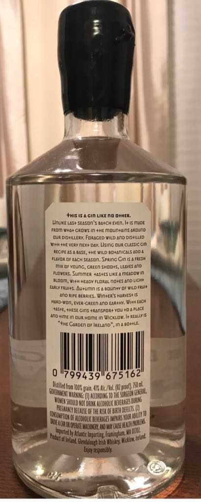 Glendalough Wild Seasonal Botanical Gin - Glendalough Distillery (75 mL) alcohol collectible [Barcode 799439675162] - Main Image 2