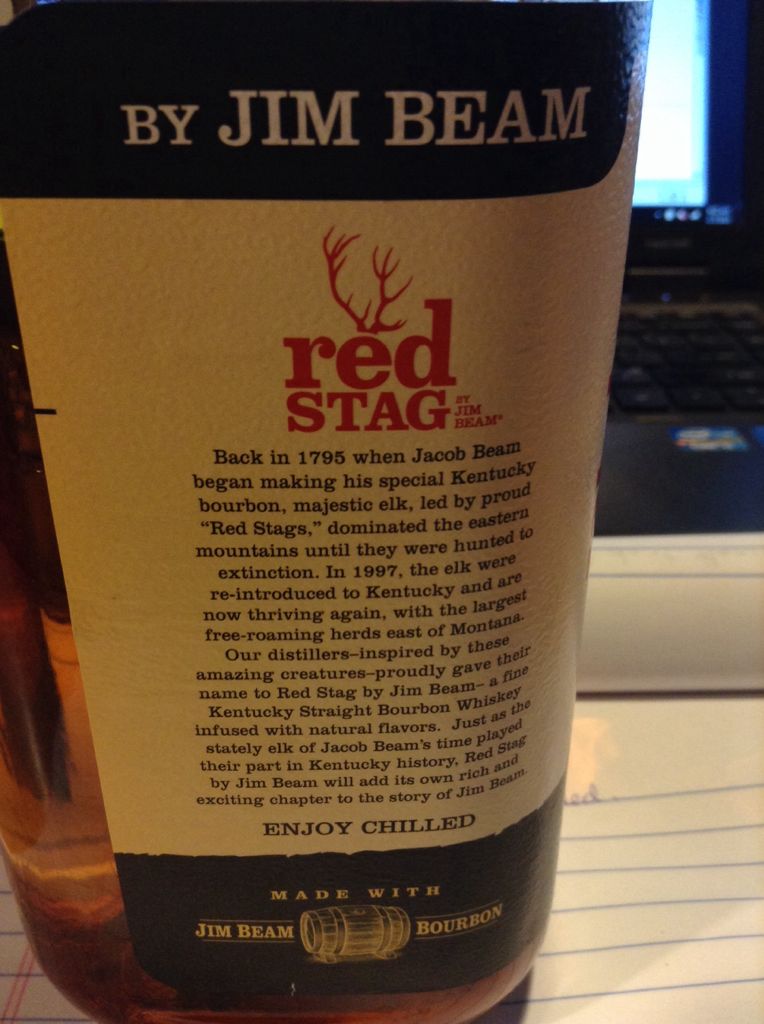 Red Stag Black Cherry Bourbon - James B. Beam Distilling Co. (1 L) alcohol collectible [Barcode 080686001034] - Main Image 2