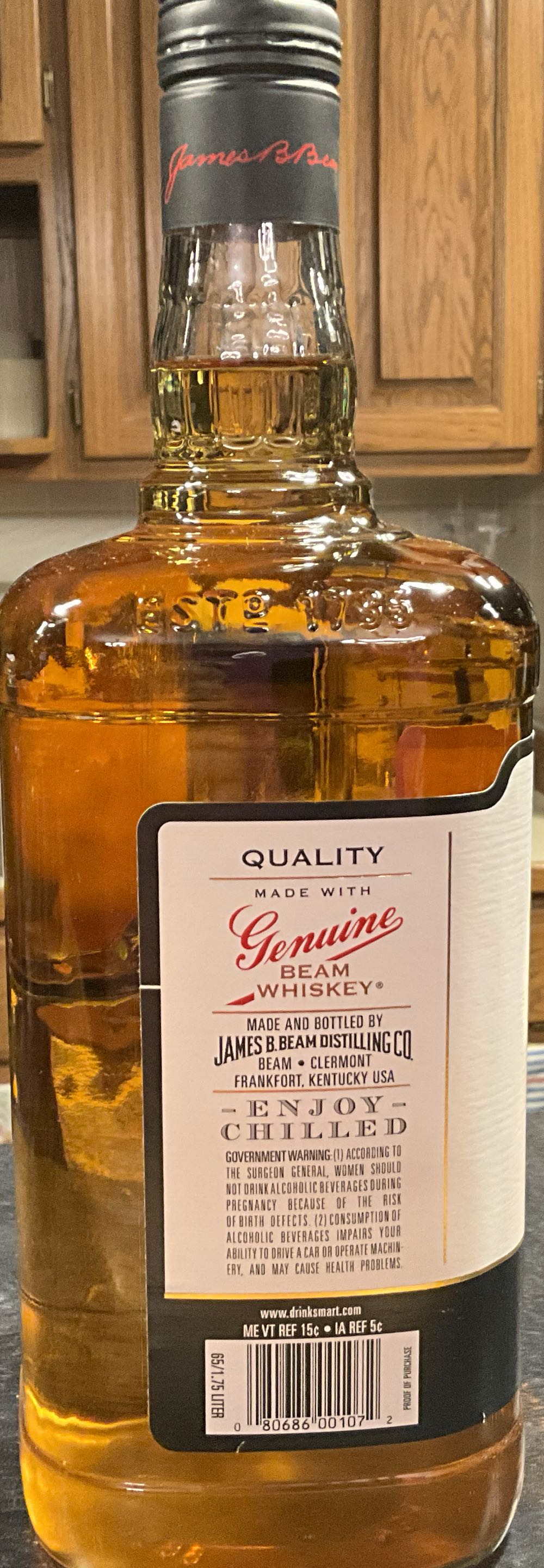 Jim Beam Red Stag Black Cherry Bourbon - James Beam Distilling Co. (1.75L) alcohol collectible [Barcode 080686001072] - Main Image 2