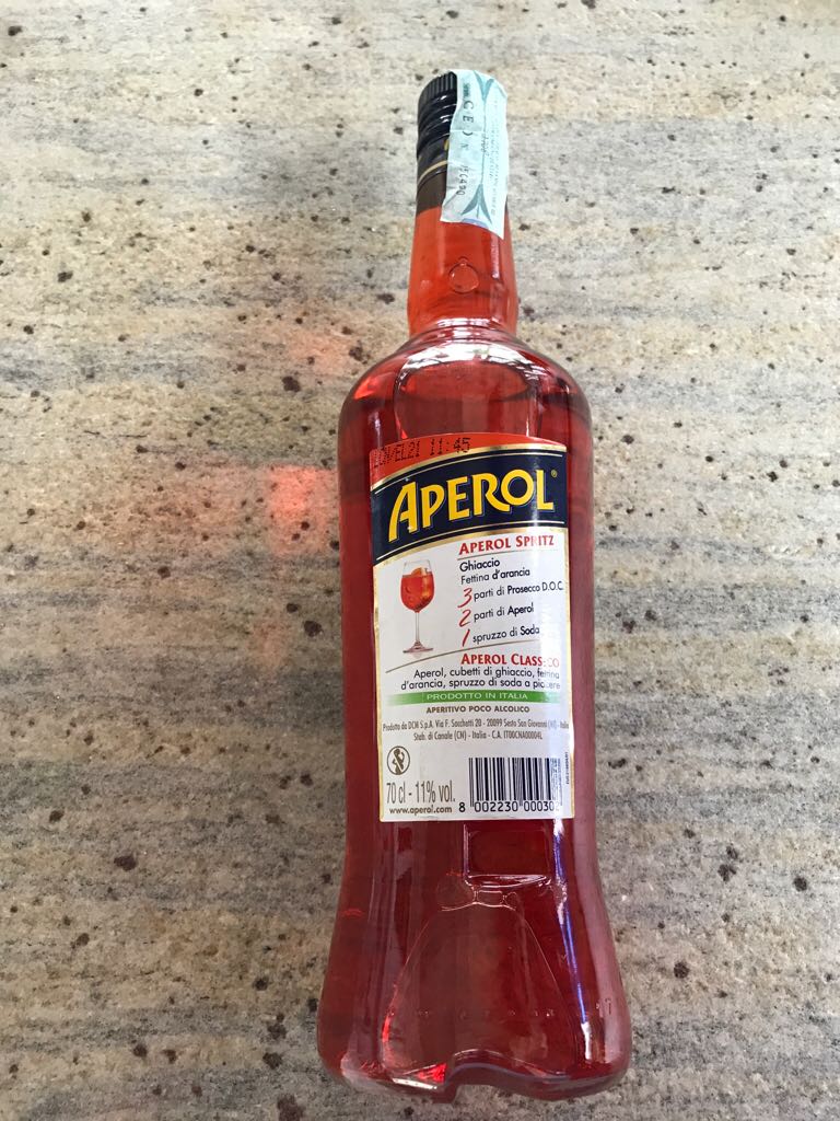 Aperol  - Società Fratelli Barbieri (700 mL) alcohol collectible [Barcode 8002230000302] - Main Image 2