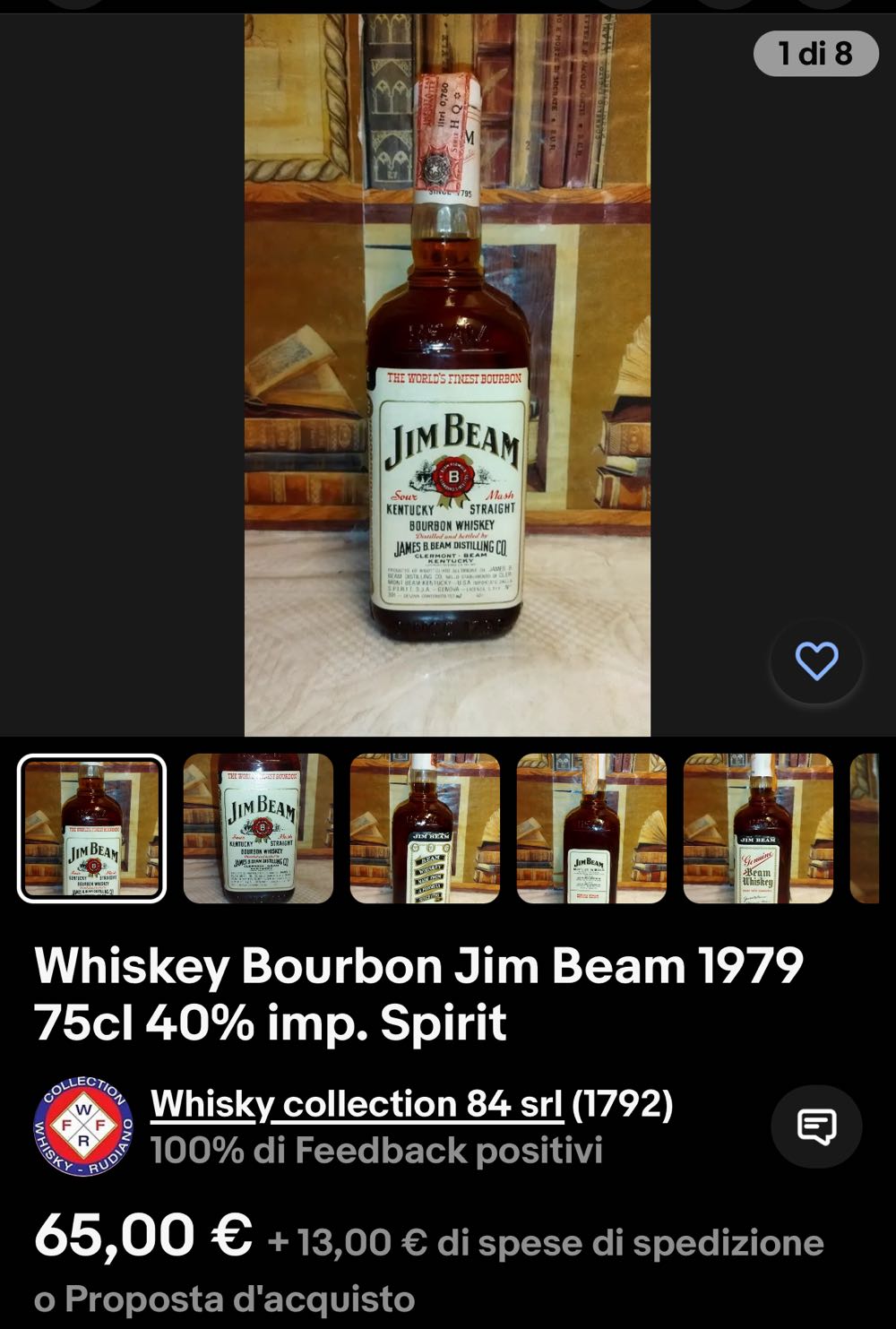 Jim Beam Imp SPIRIT SPA - James B. Beam Distilling Co. (700mL) alcohol collectible [Barcode 080686001218] - Main Image 3