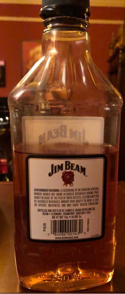 Jim Beam - James B. Beam Distilling Co. (750 mL) alcohol collectible [Barcode 080686001430] - Main Image 2