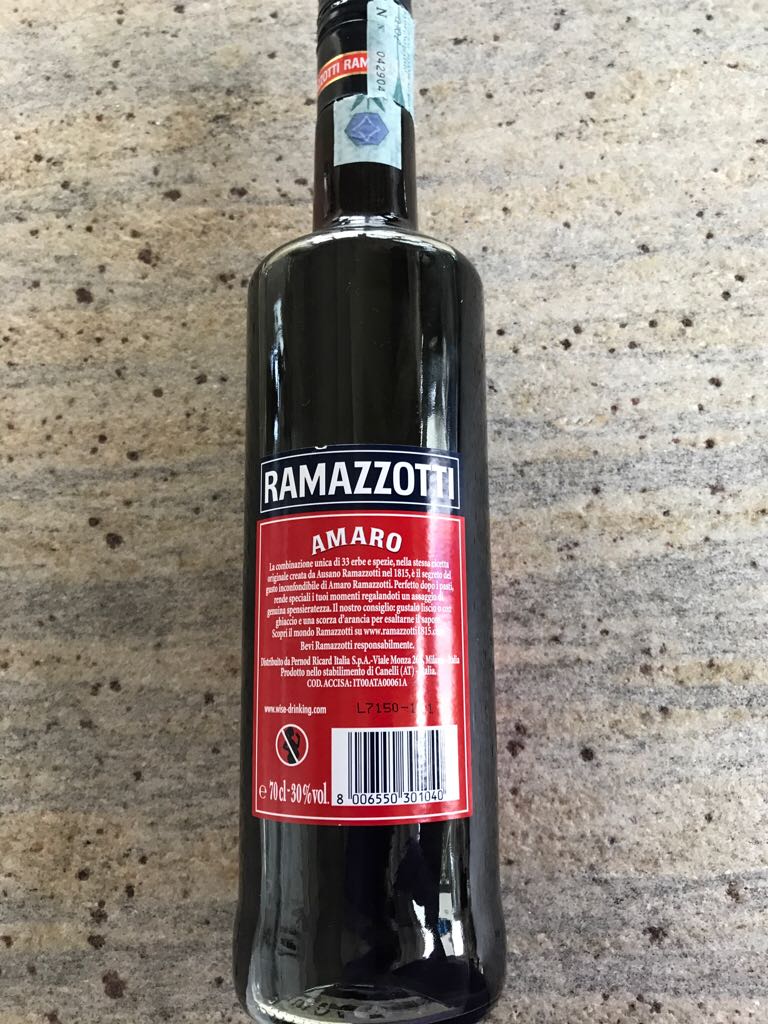 Ramazzotti - Fratelli Ramazzotti (700 mL) alcohol collectible [Barcode 8006550301040] - Main Image 2