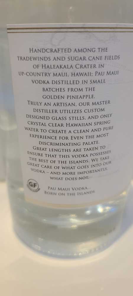 Pau Maui - Haliimaile Distilling Co (750mL) alcohol collectible [Barcode 804879130109] - Main Image 2