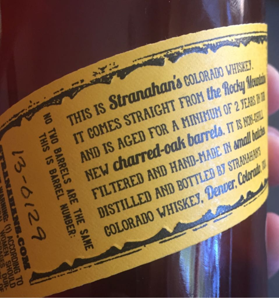 Stranahan’s Whiskey  - Stranahan’s Colorado Whiskey (750 mL) alcohol collectible [Barcode 811538014342] - Main Image 2